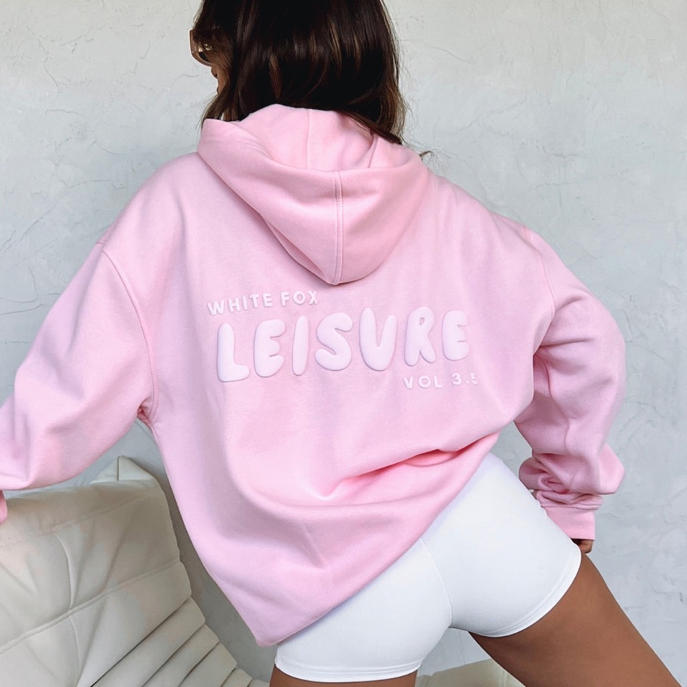 Pink white fox sweater